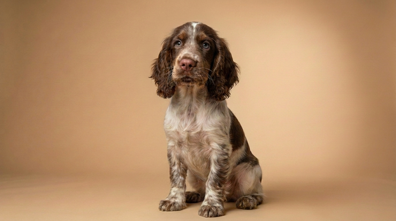 Felicity da cucciola, ritratto a figura intera